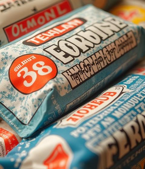 情報が多く雑然とした旧パッケージデザインの例