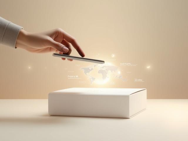 スマートコネクテッドパッケージとNFCタグ、スマートフォン連携のイメージ